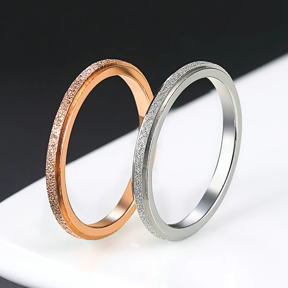 

Women And Men's Zircon Ring Simple Style Titanium Steel Rose Gold Color Love Token Gift Fashion Jewelry