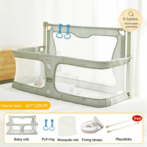 Leeoevee складная детская кроватка удобная детская спальная ограждение для кровати для защиты от падения легкая прикроватная кроватка