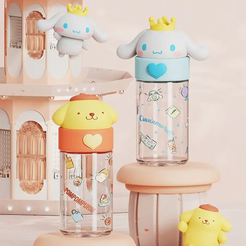 

Kawaii Sanrio кружка Kuromi My Melody Cinnamoroll Студенческая уличная мультяшная Милая Аниме Спортивная портативная стеклянная бутылка детский подарок