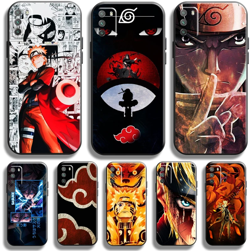

Anime Naruto Uchiha Sasuke Case For Xiaomi Poco M3 M3 PRO 5G POCO X3 X3 Pro X3 F3 GT Phone Case Liquid Silicon Back Carcasa
