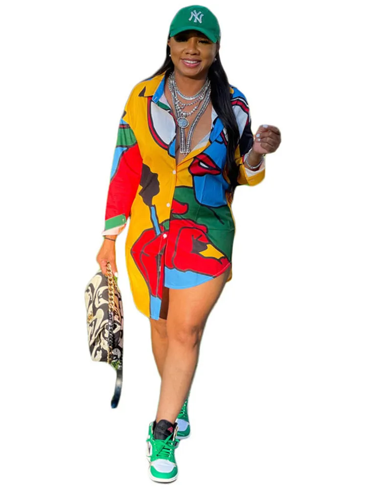 

African Long Shirt Clothes Women Irregular Full Sleeve Africa Kanga Clothing Fashion New Print Streetwear African Blouses Tops