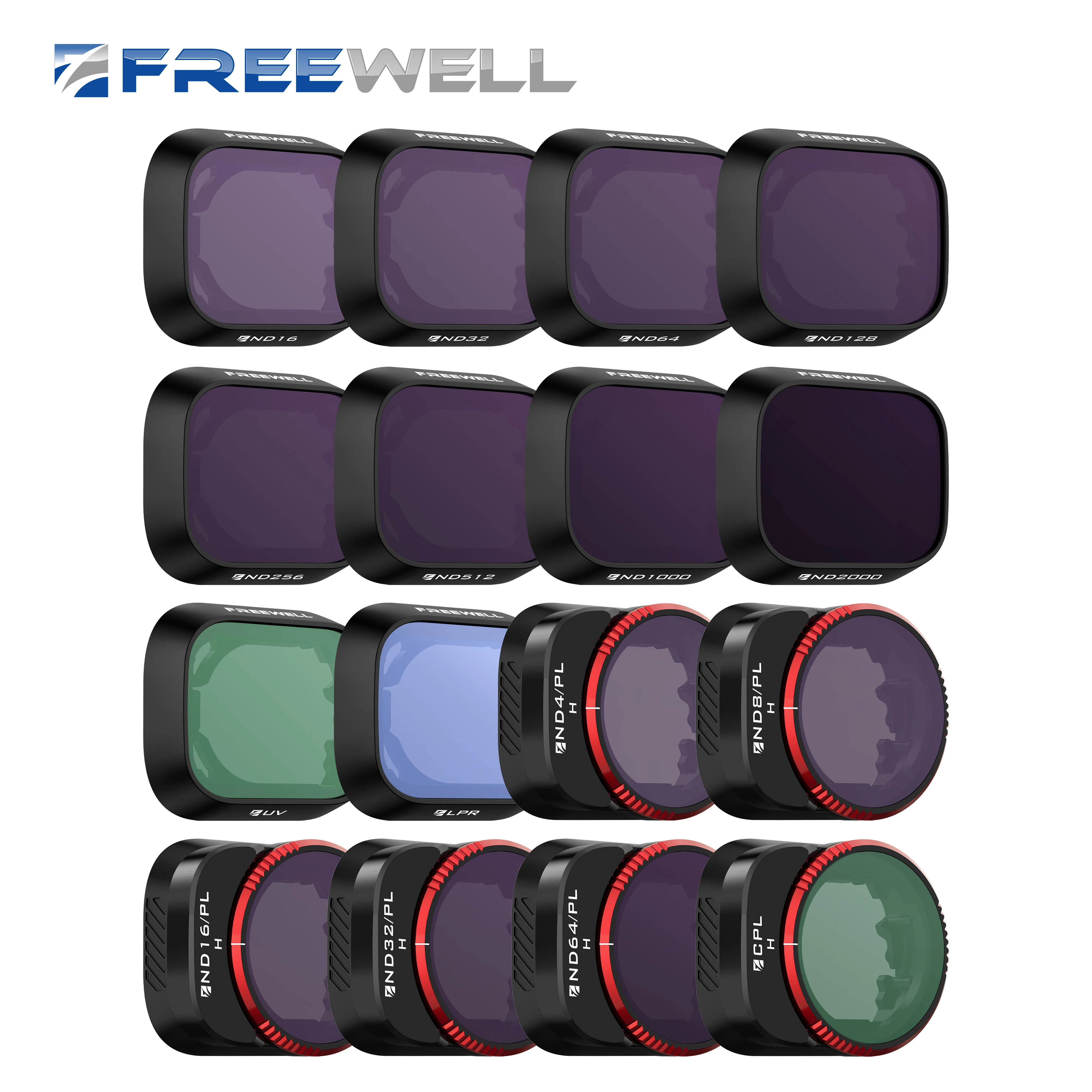Комплект фильтров Freewell Mega ND, ND/PL, CPL, UV, Light фильтры против загрязнения, совместим с Mini 3 Pro/Mini 3