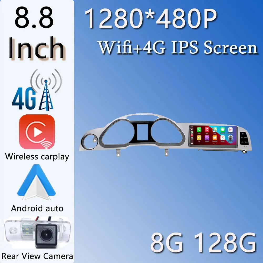 

8.8 Inch Android 12.0 For Audi A6L A6 C6 2005-2008/2009-2012 4G Lte IPS Screen GPS Navigation Video Carplay Auto Stereo