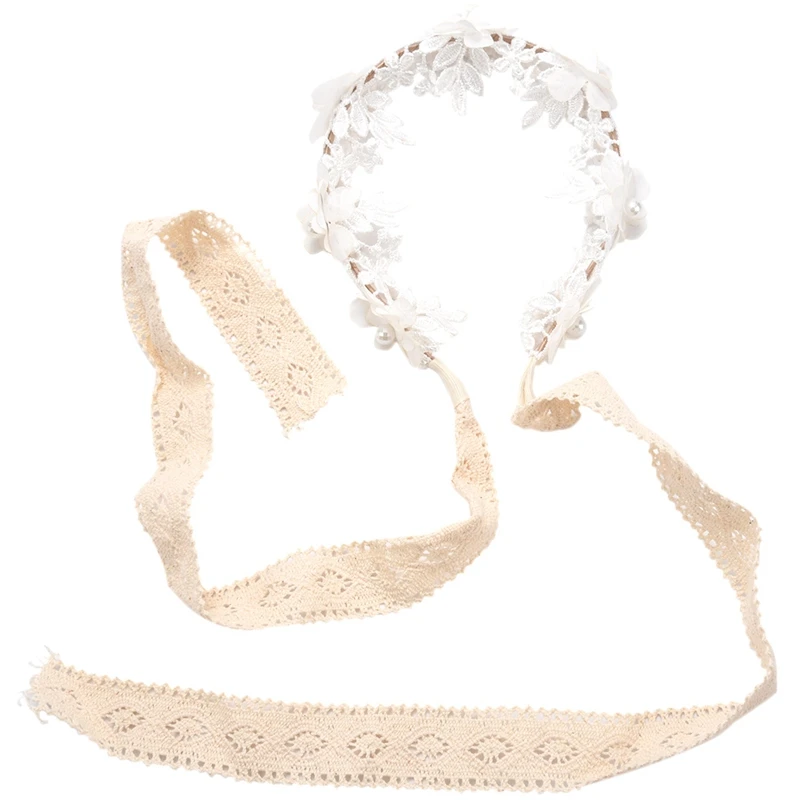 

Korean Fashion Sweet Princess Headband Long Lace Ribbon Flower Hairbands Wreath Girls Headwear Kids Hair Accessories