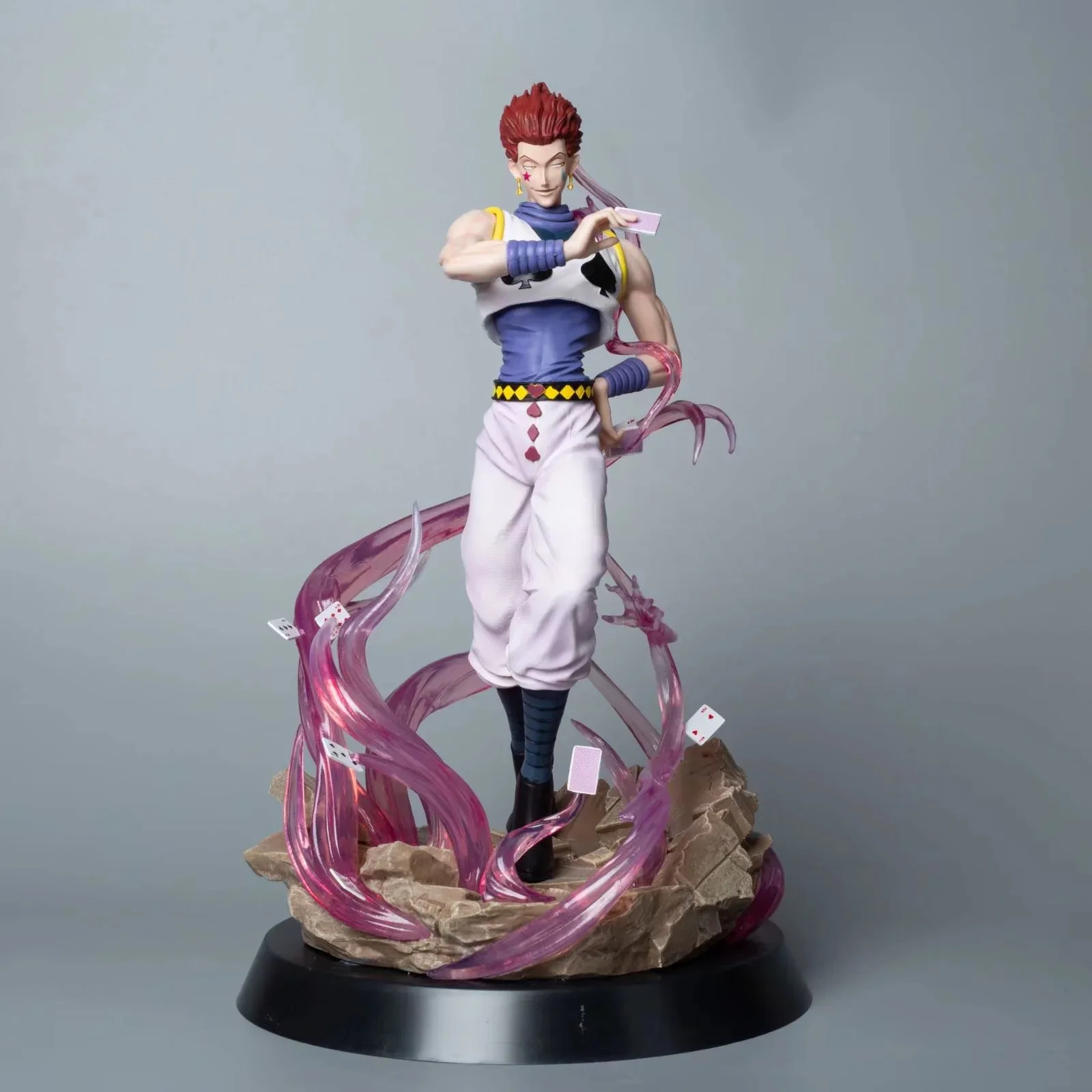 

Anime HUNTER x HUNTER Hisoka GK PVC Action Figure Statue Collectible Figurine Model Kids Toys 2 Heads Doll Gifts 32cm