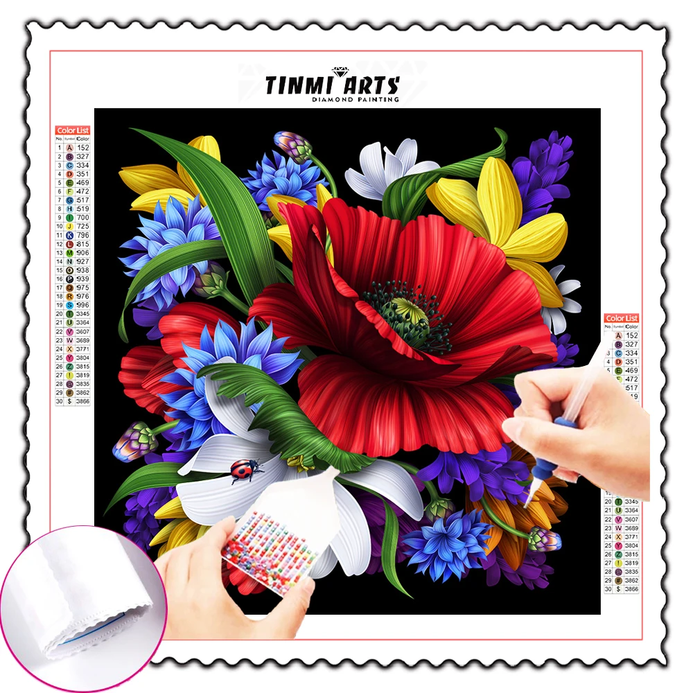 

5D DIY Diamond Painting Kits Flower Plant Full Round With AB Drill Diamond Embroidery Mosaic Cross Stitch Home Decoration Gift