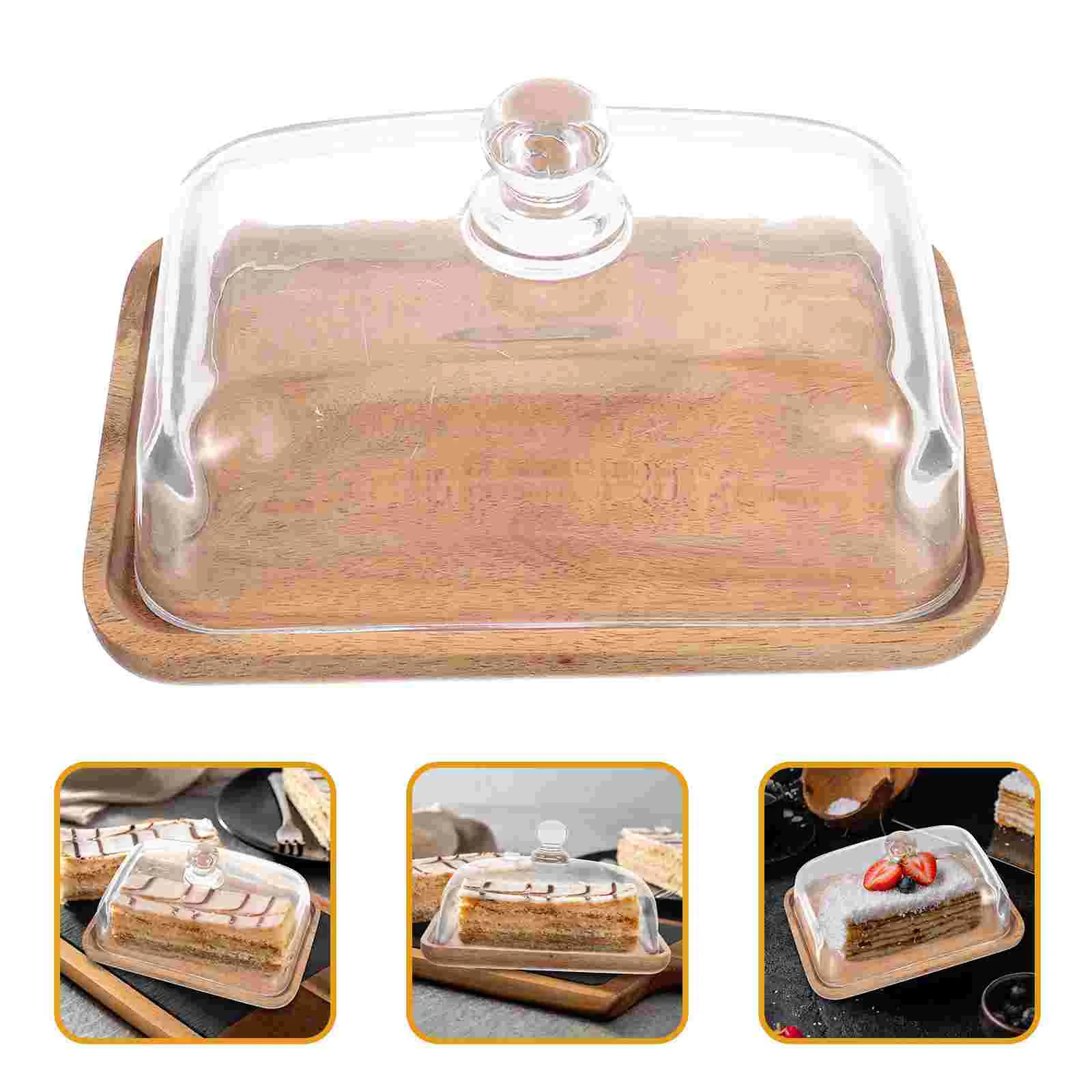 

Food Stands Display Party Glass Domes Clear Dinner Plates Cake Pan Holder Cover