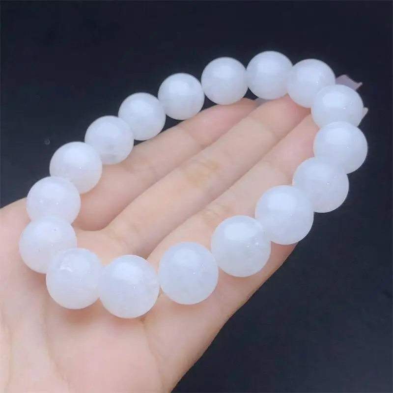 12 мм натуральный белый садовый кварцевый браслет драгоценный камень исцеление