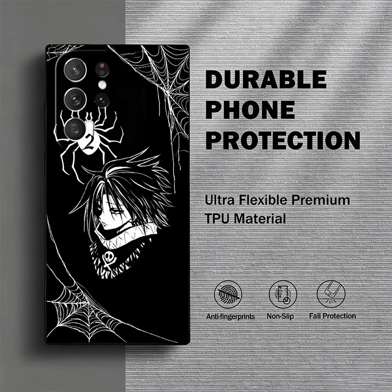 Фото Мягкий чехол для телефона Samsung Galaxy S24 S25 S26 Ultra Hunter X-Hunters Feitan Portor S23 S22 Plus S21 FE S20 + Edge, черный, размер S №3