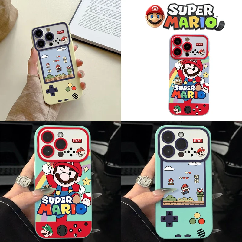 Чехол для телефона с аниме Super Mario Bros IPhone 11 12 13 14 15 Pro Max X XS защитный чехол Apple Plus