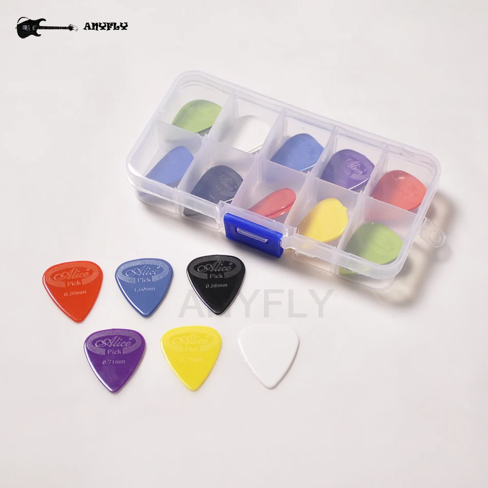 

20pcs Guitar Picks Alice AP-G Acoustic Electric Plectrums(Thickness Assorted) + Plastic Guitar Picks Accessories Case Bag