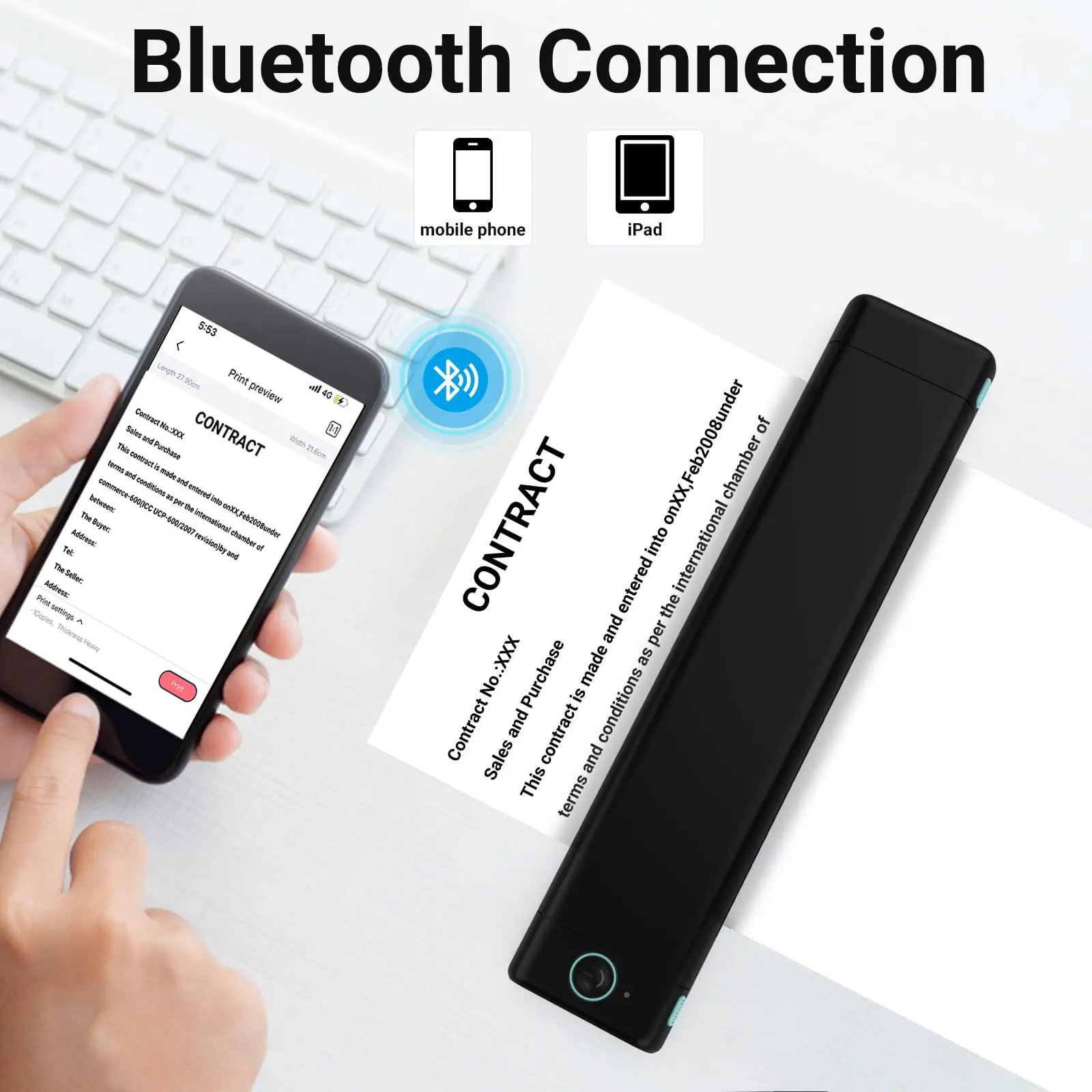 Phomemo Новое поступление M08F бесчернильный портативный мини Bluetooth термопринтер
