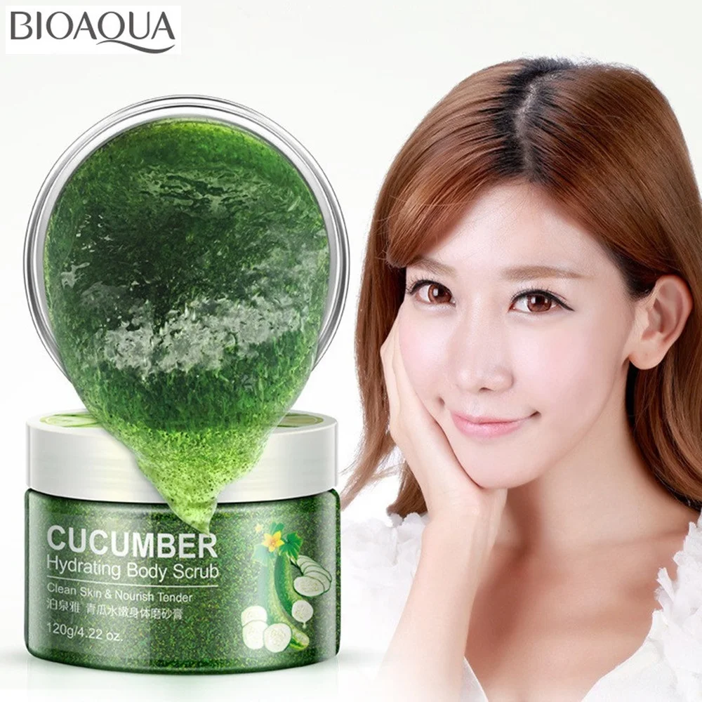 BIOAQUA 120g Cucumber Skin Beautiful White Skin Peels Facial Scrub Face Cleanser Cleansing Cream Free Shipping