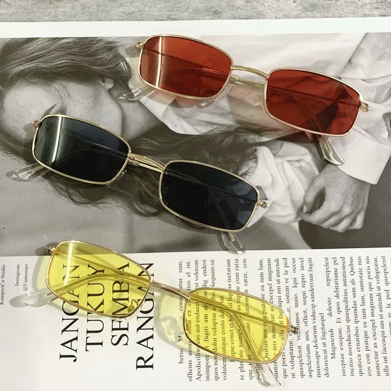 

Glasses For Women Cnady Color Vintege Metal Cat Eye Sunglasses Korea Style Retro UV400 Female Sun Glasses Summer Street Eyewear