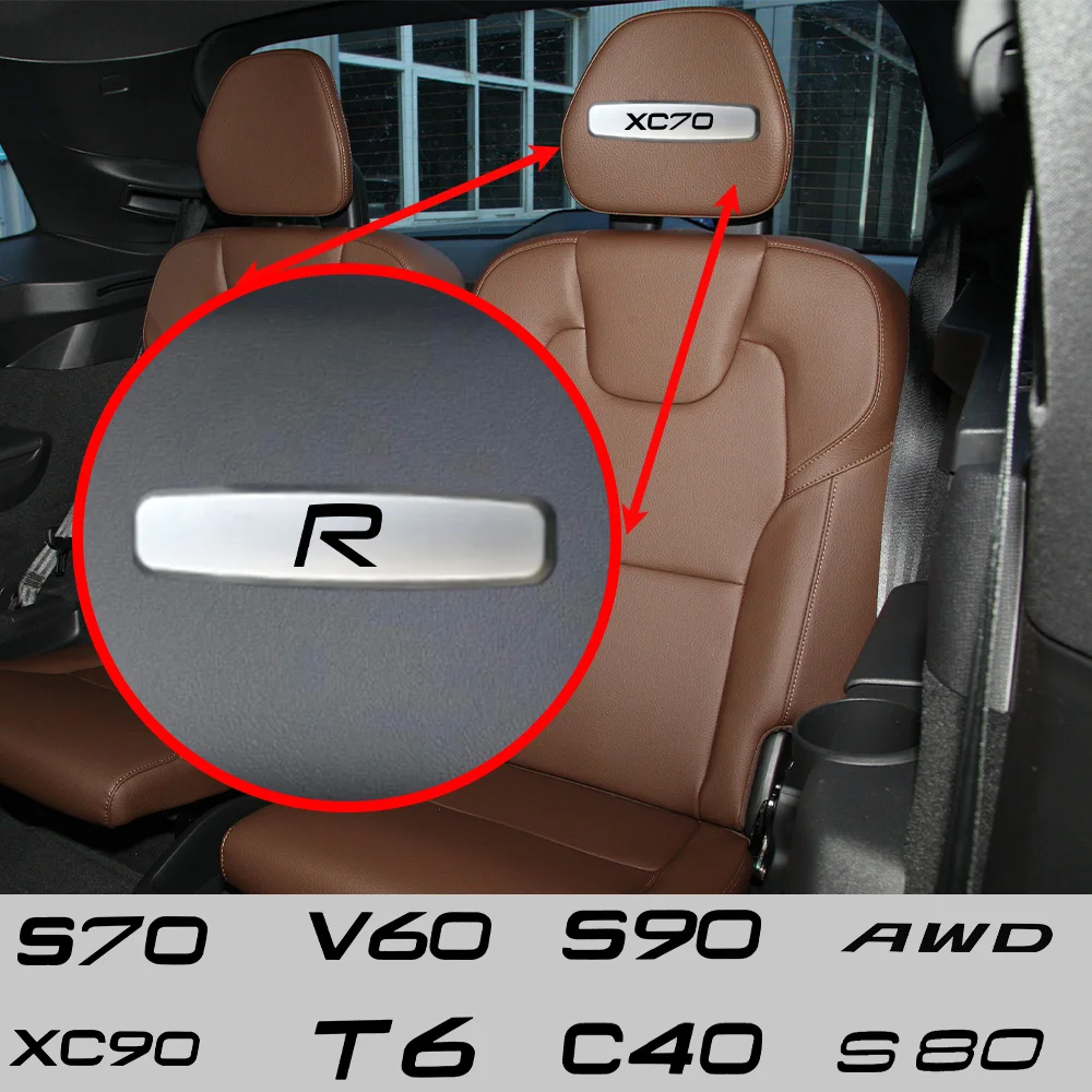 Металлическая Наклейка С Эмблемой Автомобиля Для Защиты Спинки Сиденья Volvo