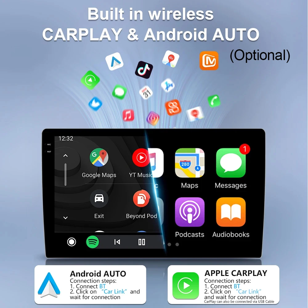 Фото Автомагнитола Android 16 для Nissan Teana Altima 2008-2012 с Carplay, GPS, мультимедиа, видеоплеером, DSP, стерео, WiFi, 4G, 2 DIN №2