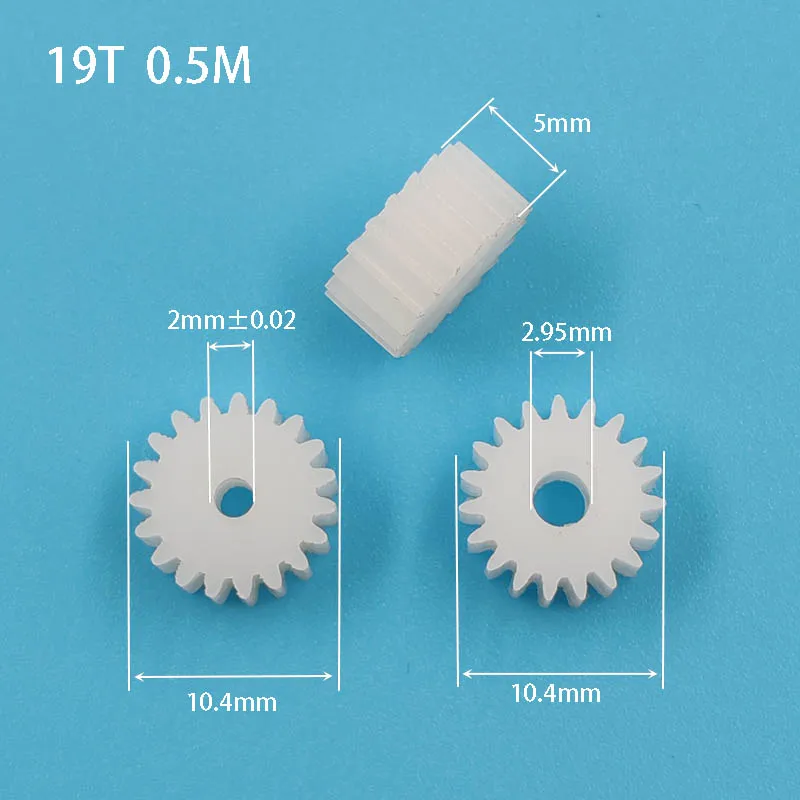 

Пластиковая шестерня POM 19 зубьев