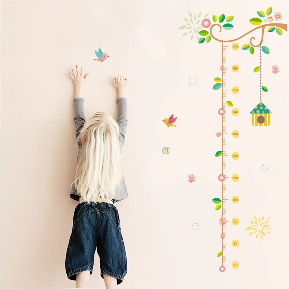 

Modern Height Ruler Adhesive Waterproof Children Cartoon PVC Height Chart Wall Sticker Growth Chart 1 Sheet