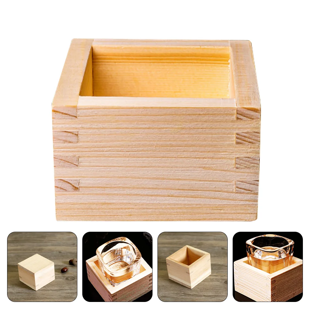 

Wooden Cups Masu Japanese Hinoki Wood Saki Cup Box Wedding Housewarming Anniversary Birthday