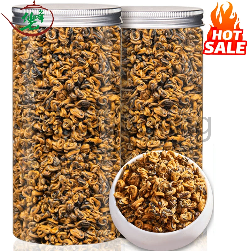 

2022 7A Fengqing Dianhong Golden Snails Black Tea Chinese High Mountain Without Teapot Yunwu Golden Biluochun Tea No Tea Pot