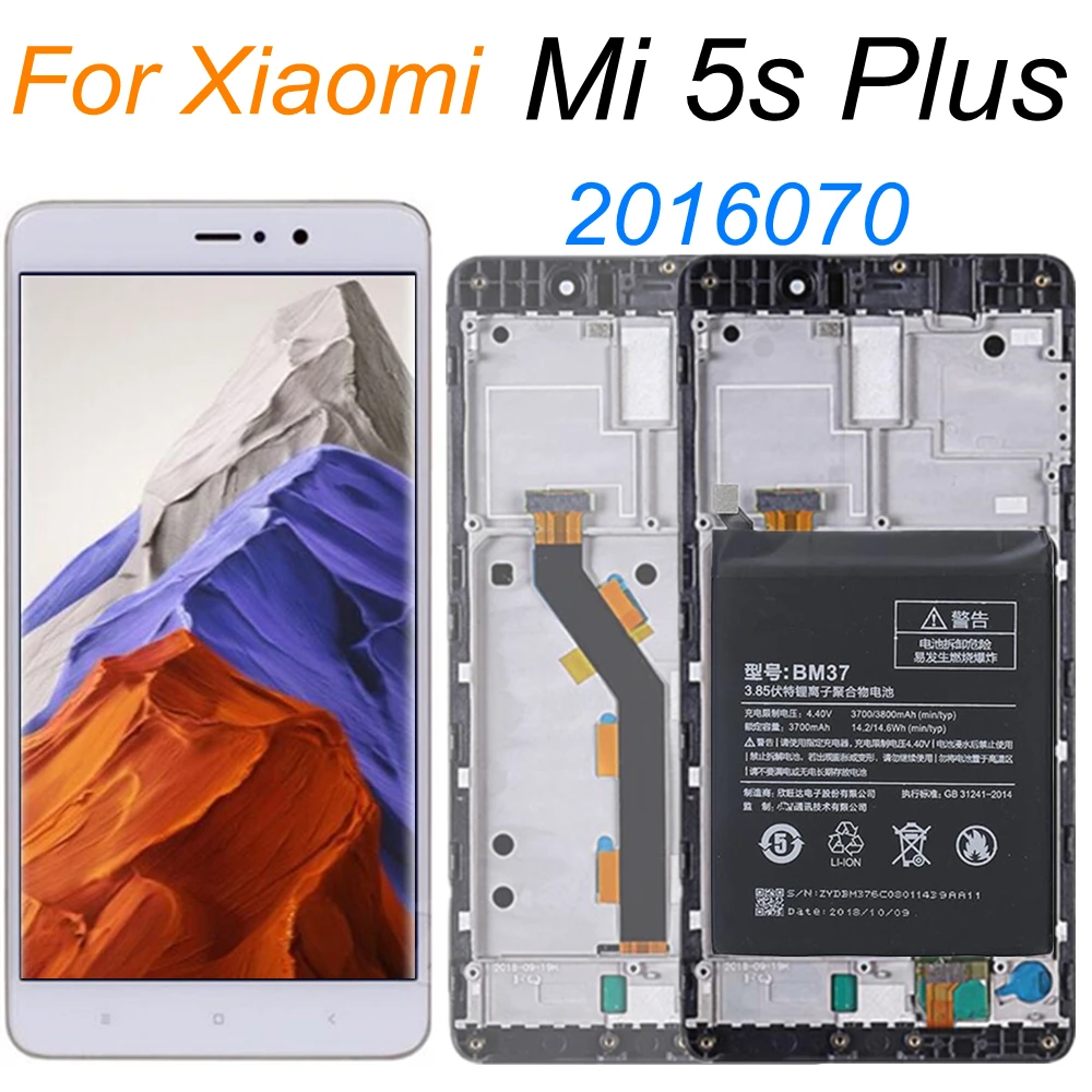 5 7 для Xiaomi Mi 5S Plus 2016070 ЖК-дисплей сенсорный экран с рамкой в сборе замена Mi5S LCD и