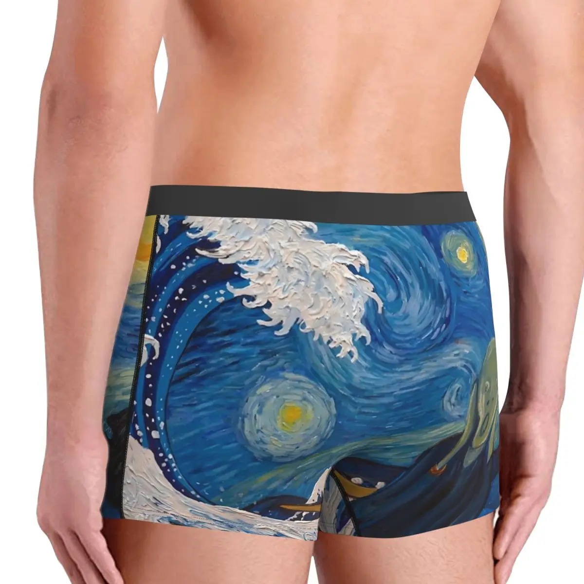 Нижнее белье Van Gogh Starry Night The Great Wave мужские шорты сексуальные трусы модные больших