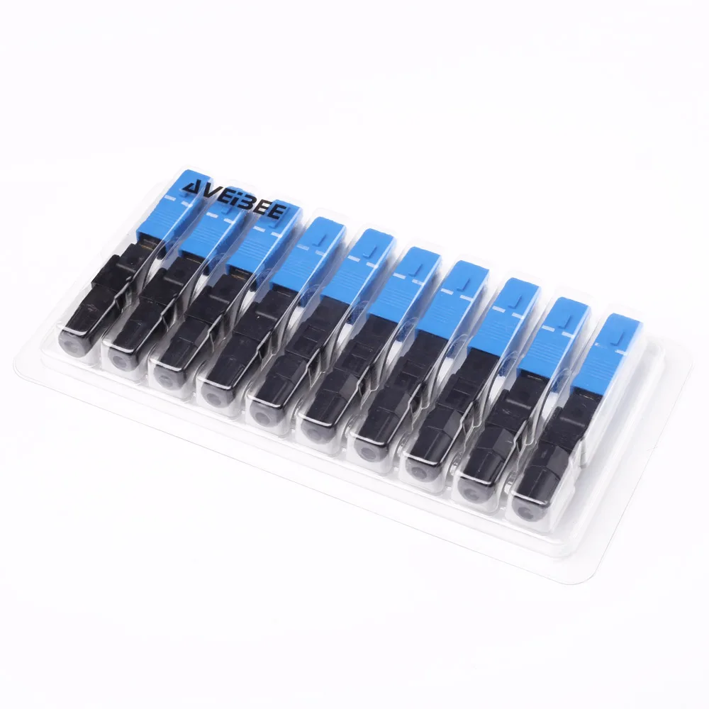 Free Shipping FTTH SC UPC Single-Mode Fiber Optic SC Quick Connector FTTH Fiber Optic Fast Connector SC Connector