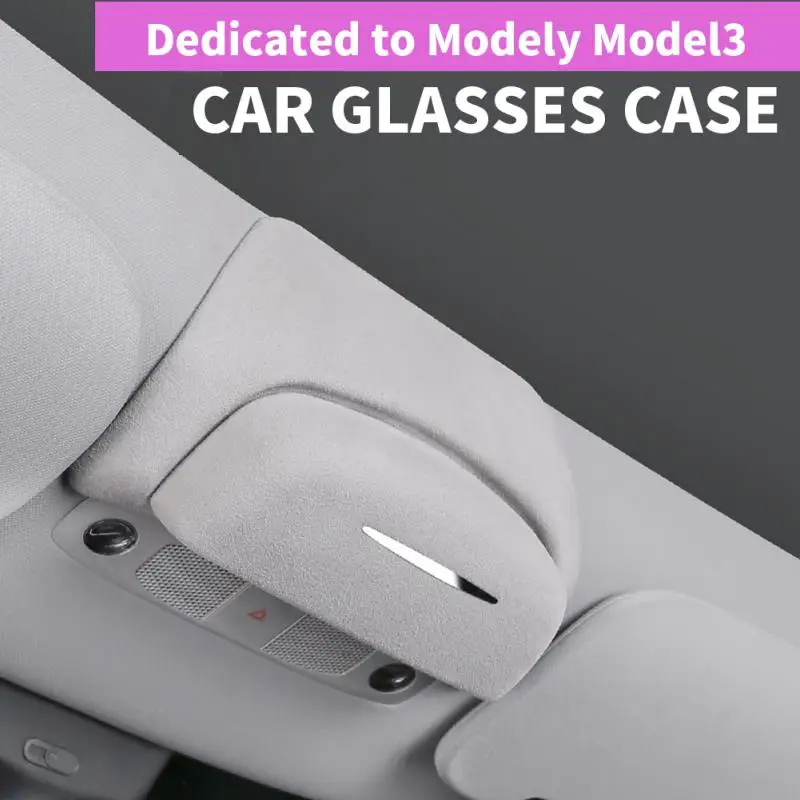 

Car Glasses Holder Case Sunglasses Storage Box for Tesla Model 3 Model Y Auto Interior Accessories 2017-2022