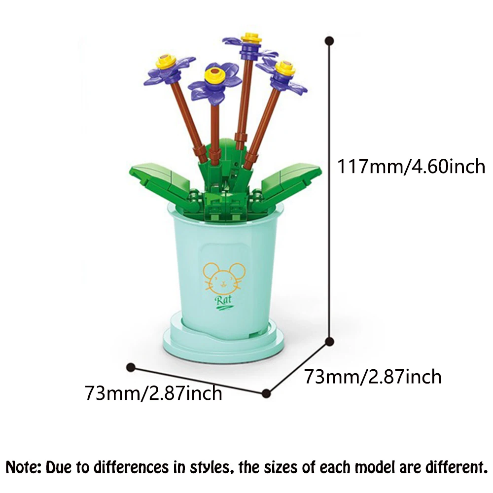 Сборный цветочный горшок Lego