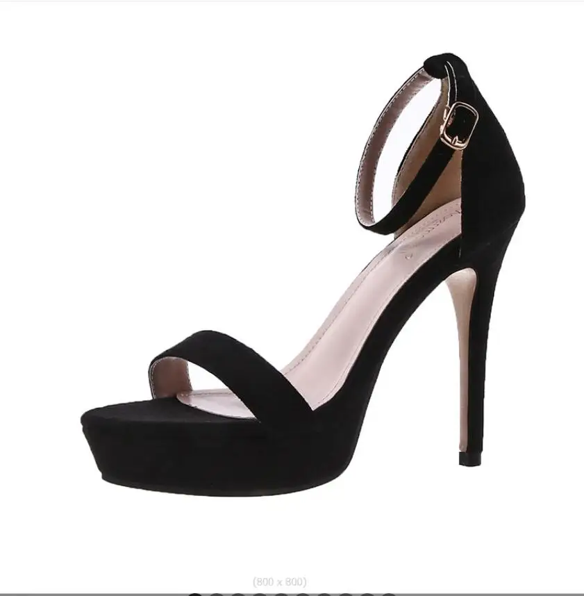 Summer New Platform Gladiator Buckle Strap Women Sandals One-button sandals Thin High Heels Club Party Shoes Ladies Sandals