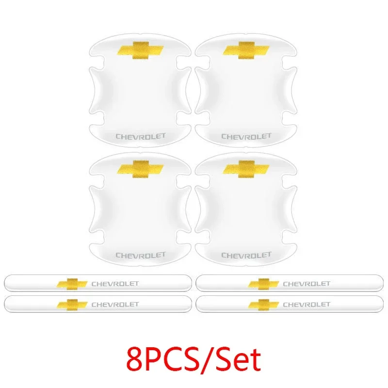 

Защитные наклейки на дверную ручку автомобиля для Chevrolet Cruze Malibu Cavalier Monza Sail Trax Equinox Orlando, полоса предотвращения столкновений