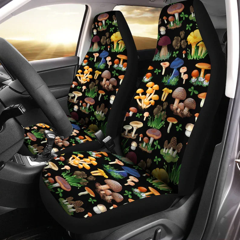 

Mushroom Car Seat Covers(1 pair), Bohemian universal seat covers, Car Seat Protector, car seat upholstery, Car Decor