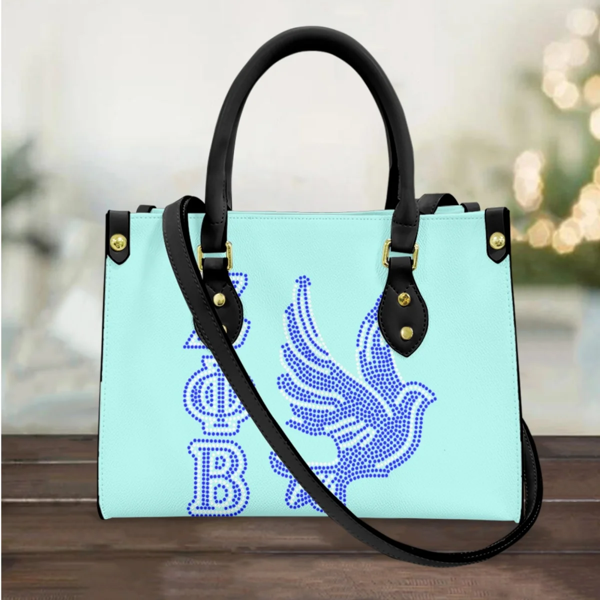 Zeta Phi Beta Top Handle Leather Bag Vintage Fashion Ladies Large Shopper Bag Commuter Daily Clutch Female Gift Bolsa Feminina