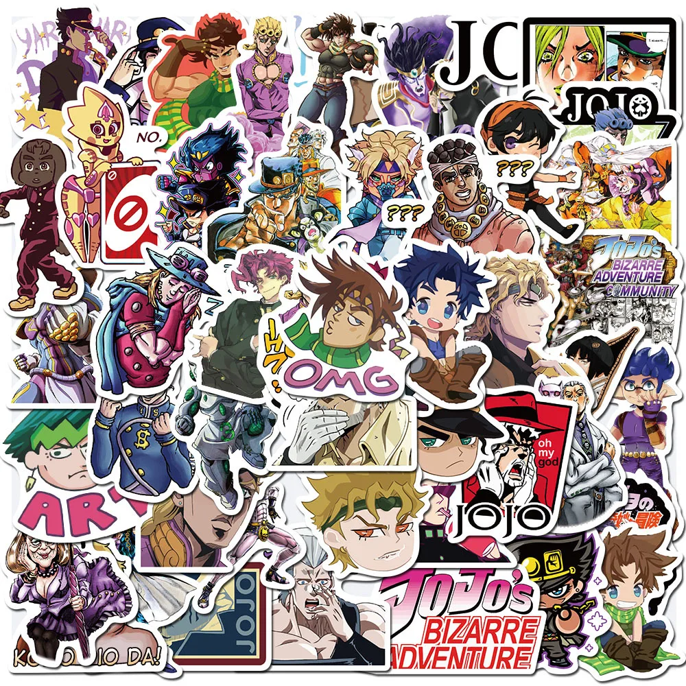 10/30/50PCS Anime JOJO Bizarre Adventure Sticker Gift Graffiti Skateboard Scrapbook Suitcase Laptop Riman Sticker Wholesale