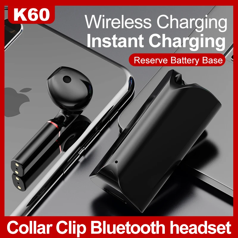 

TWS Wireless Headset Fineblue K60 is a Lavalier Business Bluetooth Earphone With Microphone Stereo, Touch Control, Voice Control
