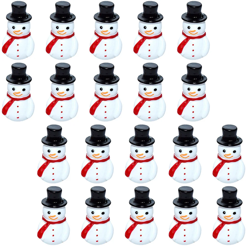 

Snowman Resin Christmas Miniature Mini Figurines Ornaments Party Birthday Supplies Figures Xmas Ornament Tiny Statue Table