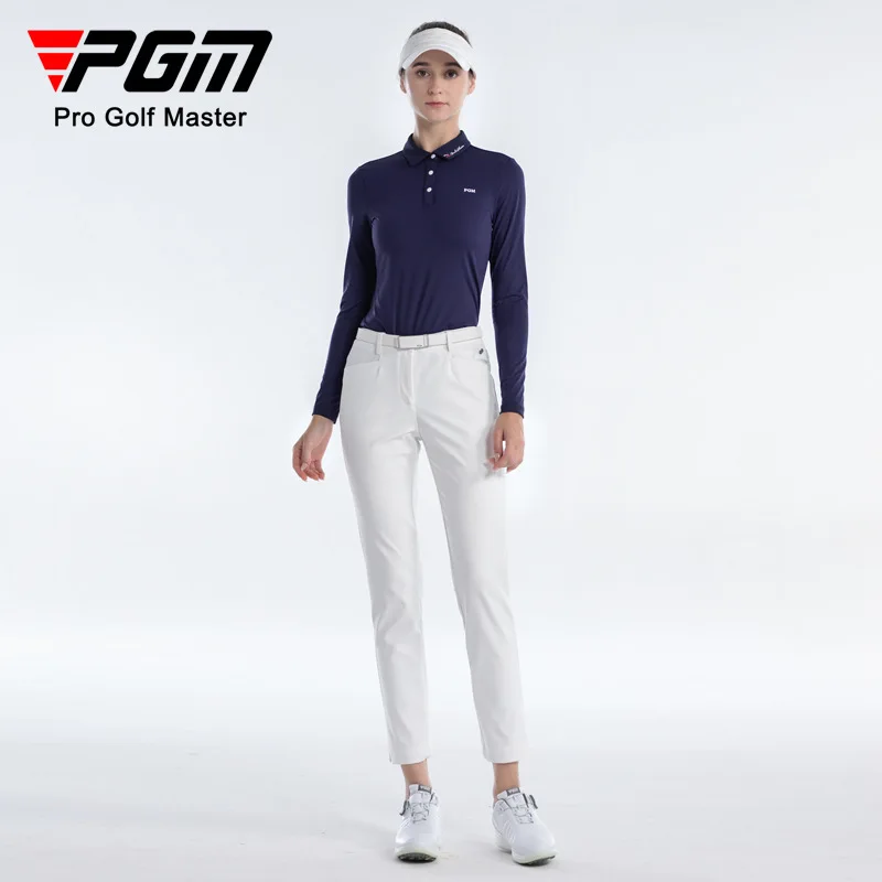 PGM гольф женская осенне-зимняя футболка с длинными рукавами одежда из эластичной