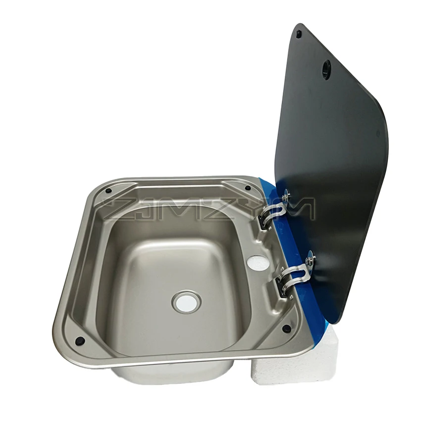 Караван для кемпинга раковина ручной умывальника из нержавеющей стали с крышкой