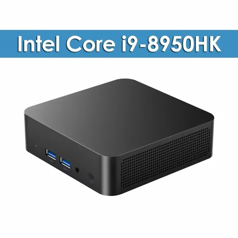 【3 года гарантии】Портативный мини-ПК с Windows 11, Intel Core i9 8950HK, компьютер с двумя WIFI 6 BT5.2, 4K HD, мини-игровой ПК, настольный компьютер