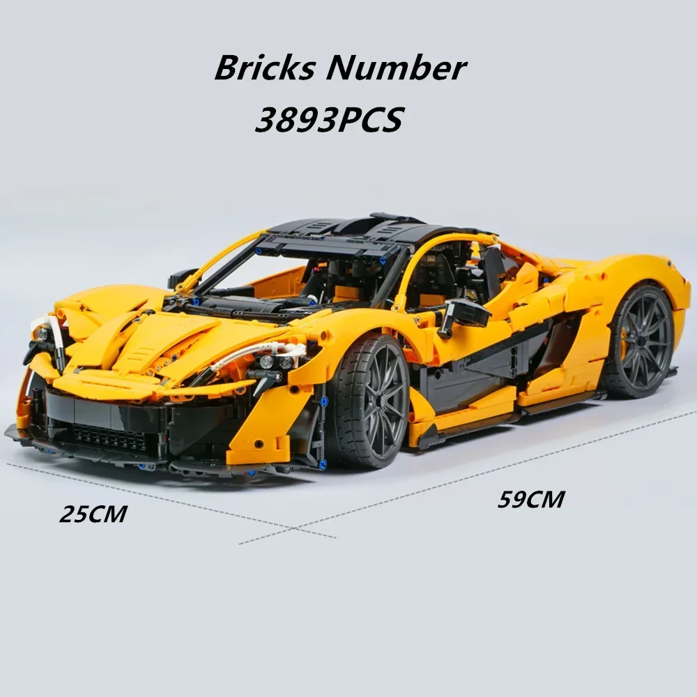 3893 шт. технические блоки спортивный автомобиль гоночный P1 Speed Champion модель