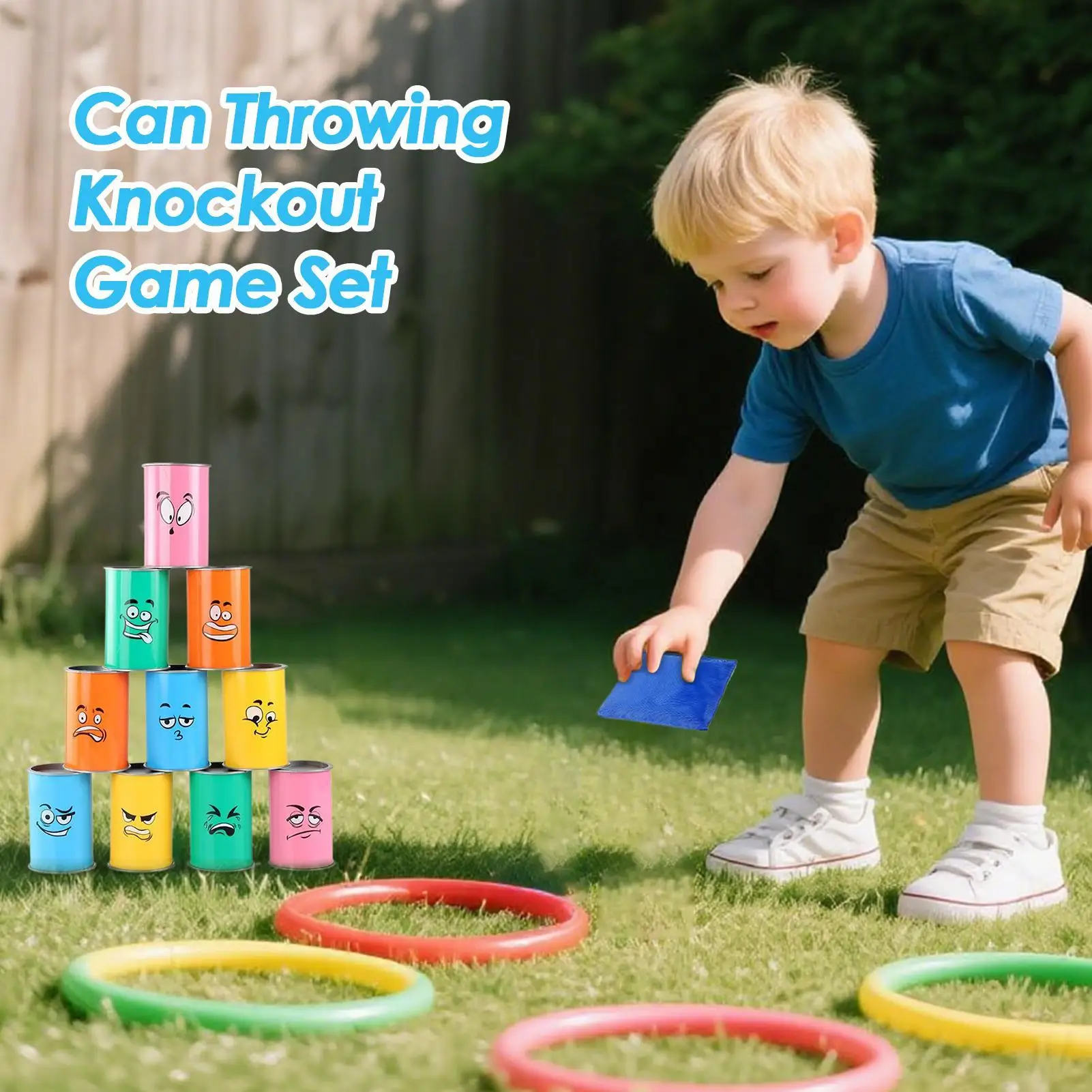 Фото Игровой набор Knockdown Can, карнавальная игра со светодиодной подсветкой, игрушка на Хэллоуин для малышей, семейных детей, активного отдыха, классная комната №5