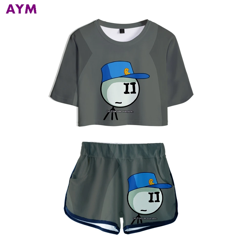 2024 Генри Стикмин Роса Пупок Спортивный костюм для девочек с короткими рукавами