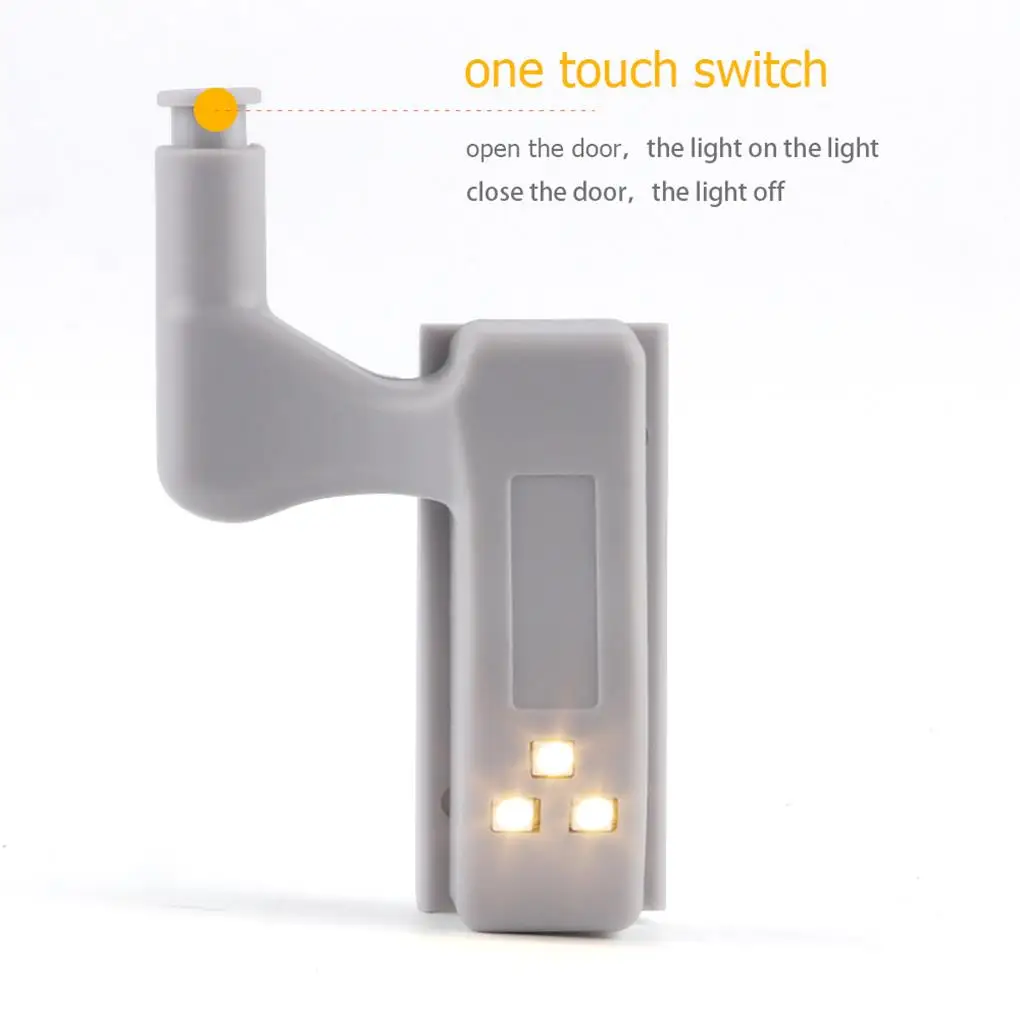

10pcs LED Hinge Night Light Lamp Bedroom Kitchen Living Room Cabinet Cupboard Closet Wardrobe Decoration Lighting For Home