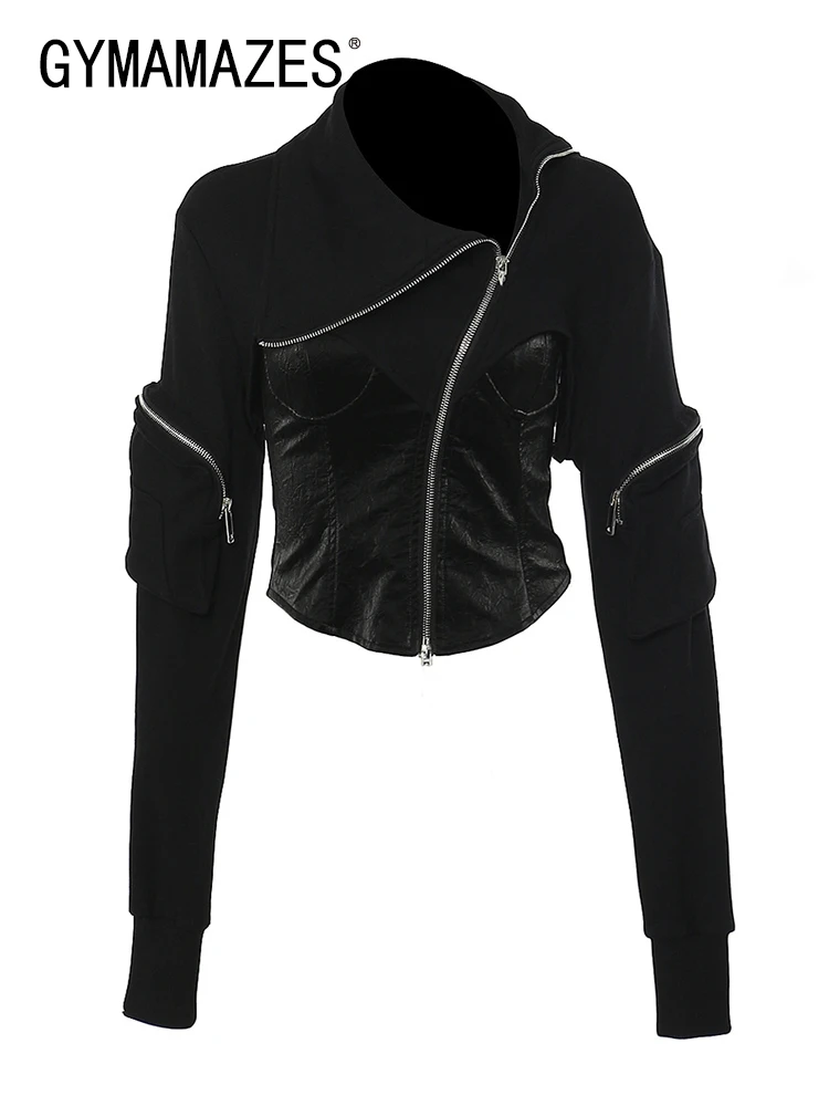 

Женский свитшот на молнии с длинным рукавом и открытой спиной