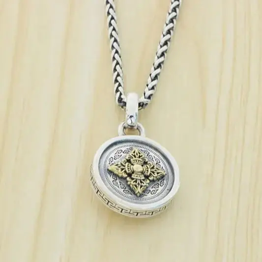 Кулон из стерлингового серебра S925 карты Багуа с девятью дворцами имеет модный и