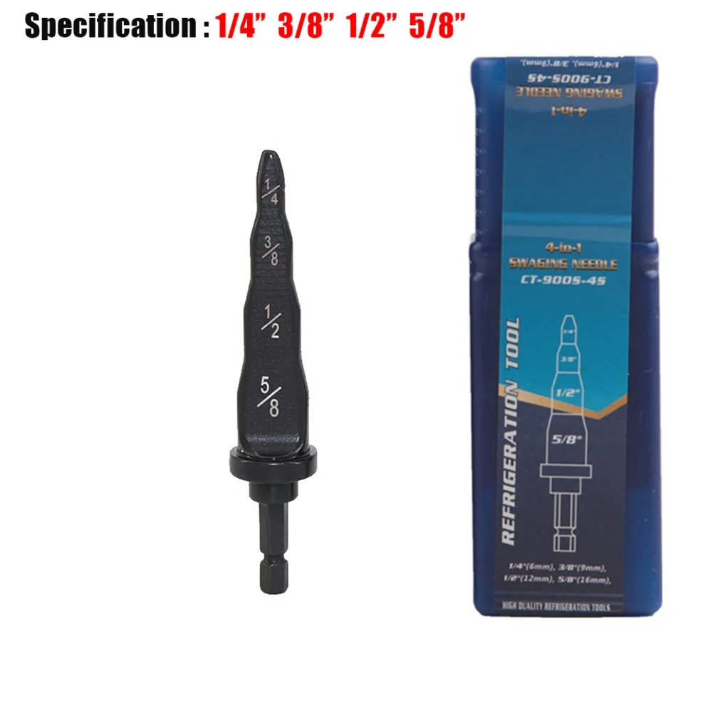 

5-in-1 Inch Tube Expander Pipe Expander Dril Electric Repair Support Swaging Tool HVAC Parts Black Steel Pipe Expander Drill