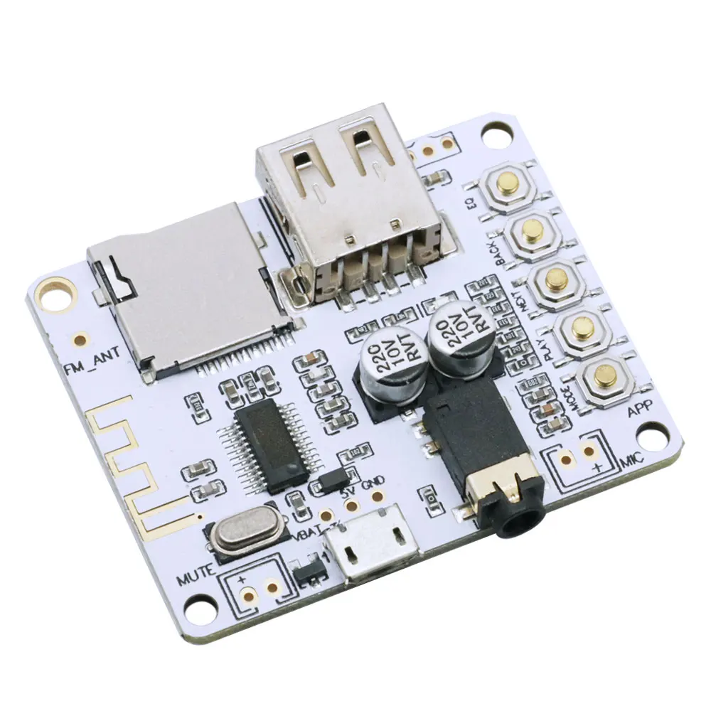 Плата аудиоресивера Bluetooth с USB-разъемом для TF-карты декодирование