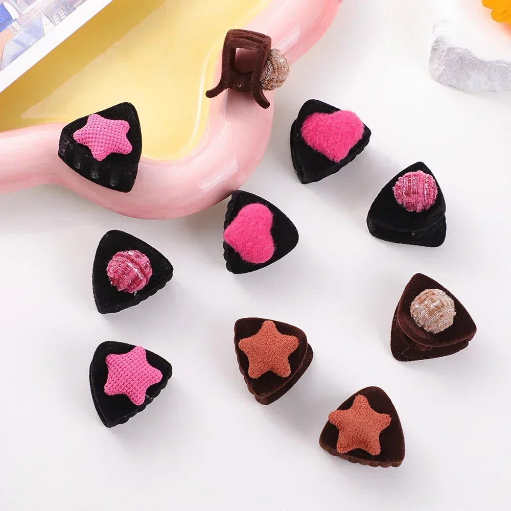 2 шт./партия Детские треугольные заколки для волос с кошачьими ушками