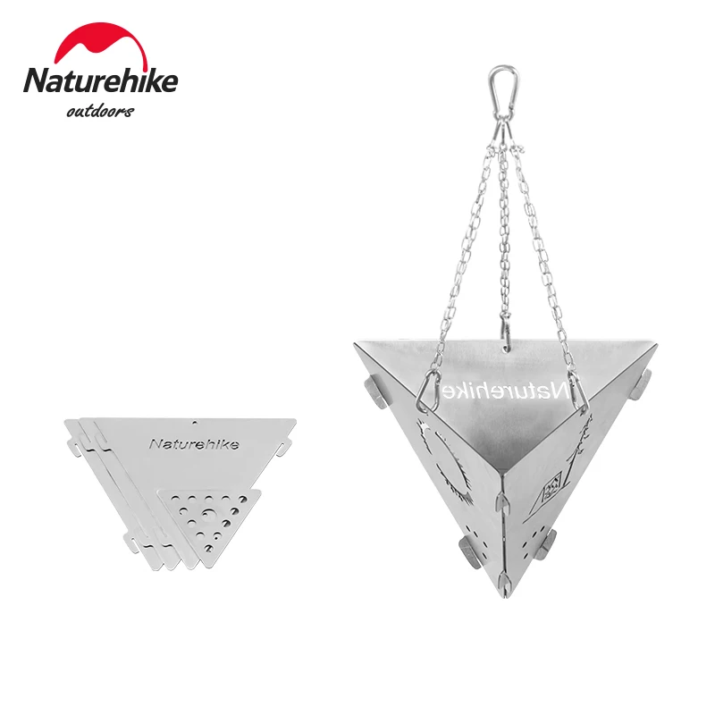 

Naturehike Outdoor Stainless Steel Triangle Burning Stove BBQ Campfire UltraLight Portable Hanging Stove Camping Hiking Stove