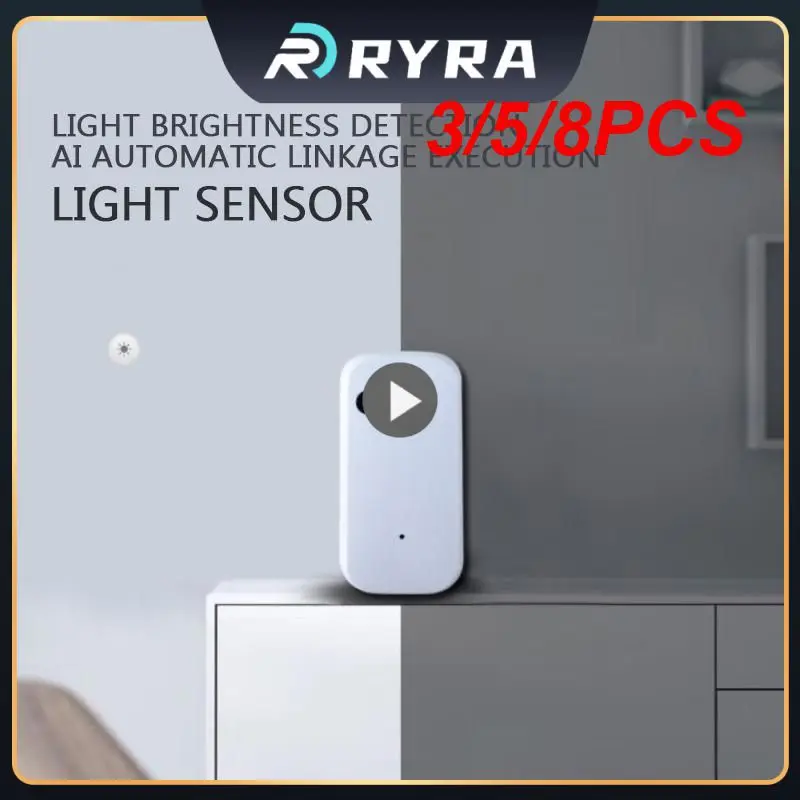 

3/5/8PCS Zigbee Hub Is Required Smart Illuminance Sensor Tuya Light Sensor Zigbee Wifi Brightness Sensor Smart Home